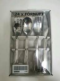 IKEA FÖRNUFT cutlery 24 pieces, stainless steel, silver, 22 x 14 x 4 cm on sale
